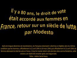 diaporama pps 80 ans – Droits de vote des femmes